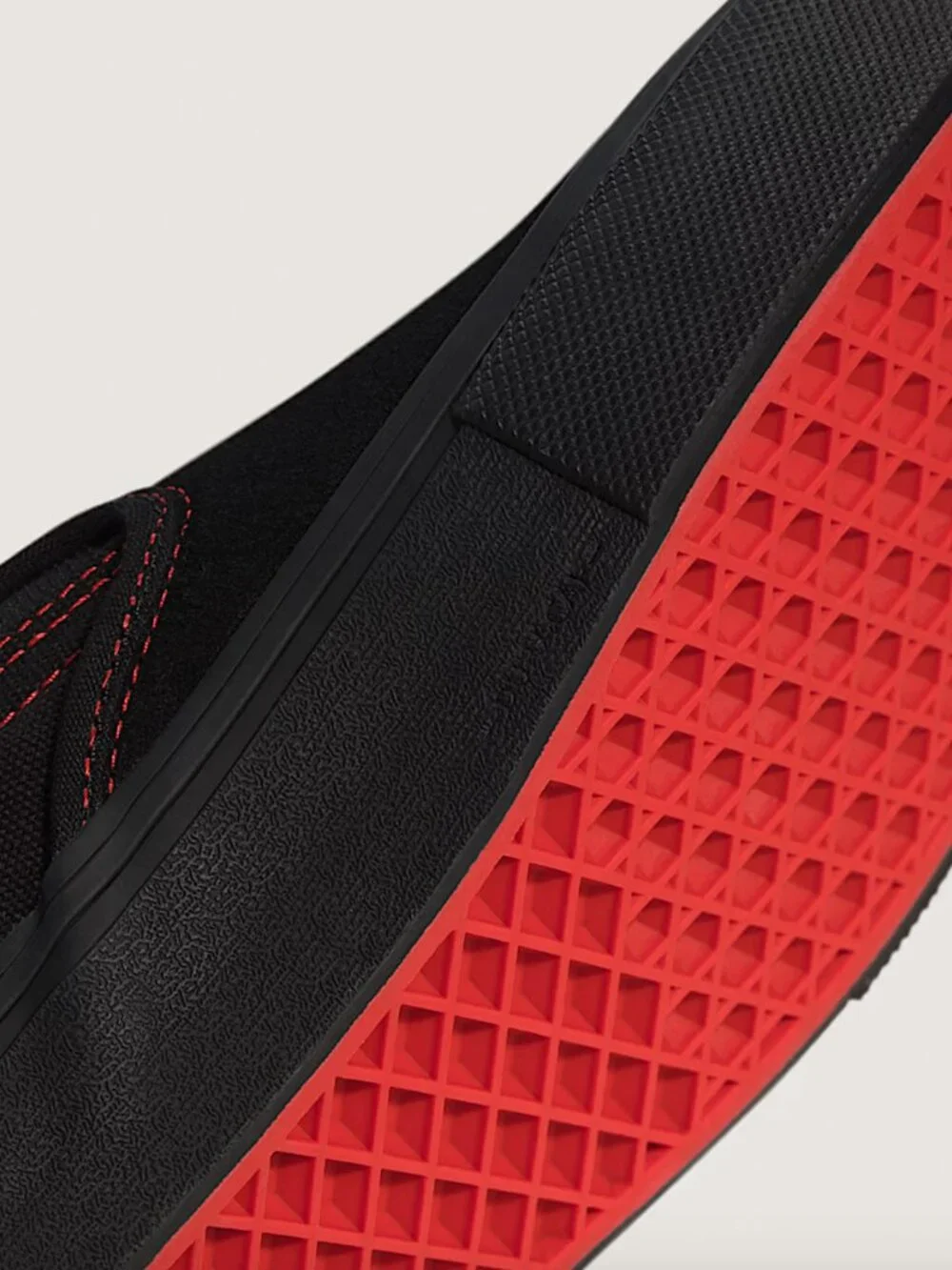 Vans Classic Slip-On Shoe Black Black Red Womwn Size 9.5 NWT
